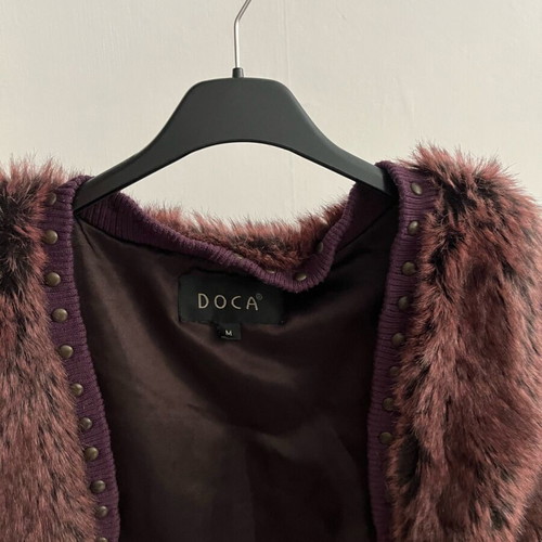 Fur bolero Doca used, purple no s-m