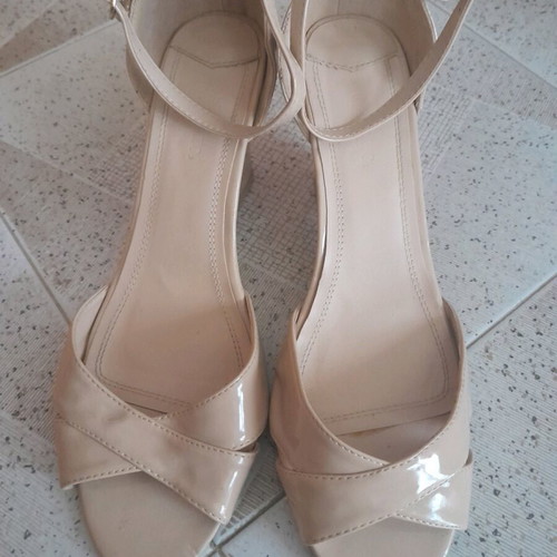 Migato platform shoes used, beige, size 41