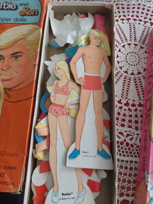 Vintage Mattel χαρτονένιες κούκλες μεταχειρισμένες, σπάνιος σχεδιασμός