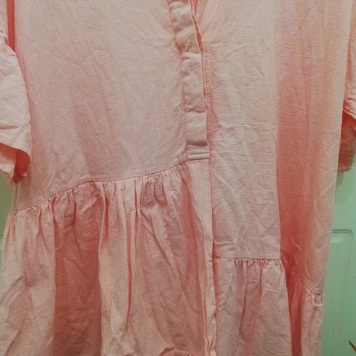 Boho Style Pink Tunic Celio 100% Cotton, New, Oversize 4XL
