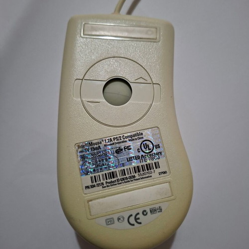 Microsoft IntelliMouse model 1.2A used, ball mouse PS/2