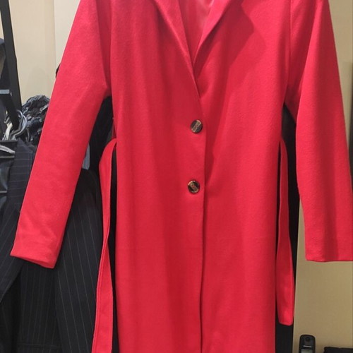 Red coat like new, size M-L loose and roomy