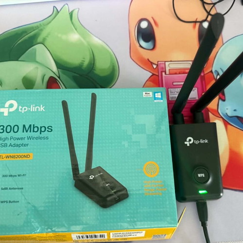 TP-LINK TL-WN8200ND USB network adapter with wireless Wi-Fi 300Mbps and detachable antenna like new
