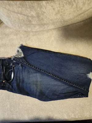 Jeans used, size EUR 36, blue, elastic with rips