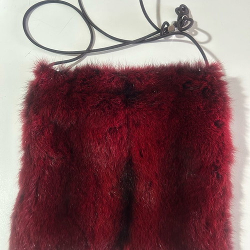 Prada crossbody bag like new, red fur quality