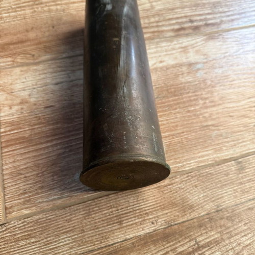 American 75mm M5A1 Artillery Cartridge Case WWII 1945 B.B.Co.
