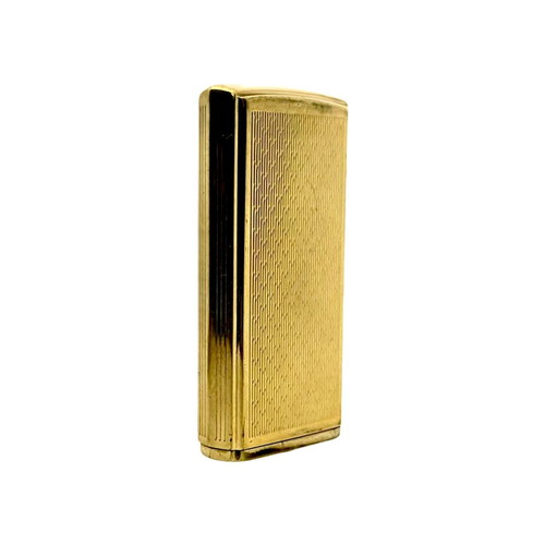 Ronson VARAFLAME electronic gas lighter gold plated like new