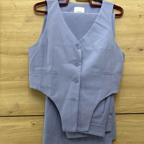 Lumina purple lilac set with wide leg pants and vest like new