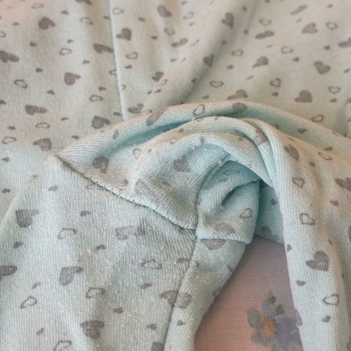 Winter pajamas used, gray and turquoise, size S