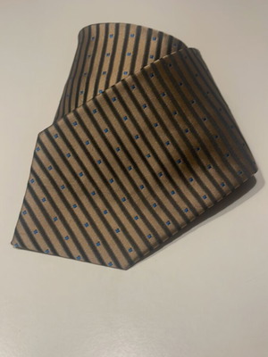 Fabergé men's silk tie new, blue and gold