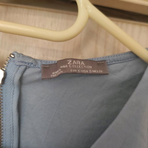 Short blouse with zipper used, blue, size S