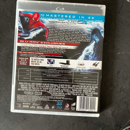 The Amazing Spiderman 2 Blu-ray 3D like new with Greek subtitles