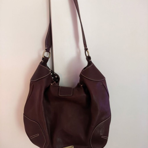 Moschino leather bag brown made of genuine leather