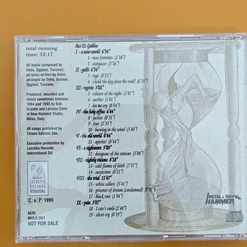 Time Machine Act II: Galileo CD like new, metal
