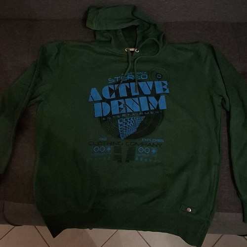 Explorer long sleeve hoodie sweatshirt like new, green, XXL