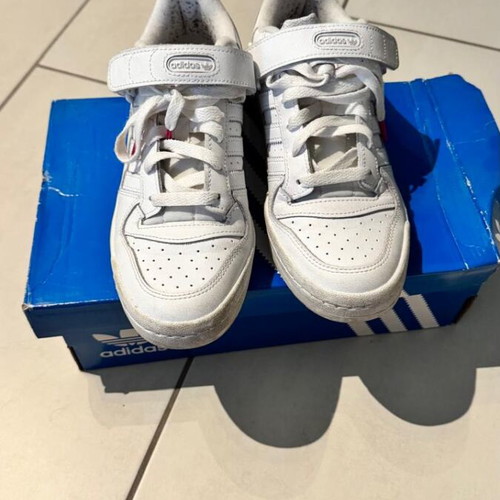 Adidas sports shoes used, size 38.5, white