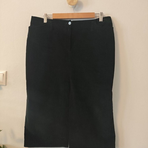 Valentina Vallesi Black Skirt Thin Cotton Corduroy L/XL Like New