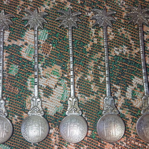 Old spoons with Arabic motifs like new