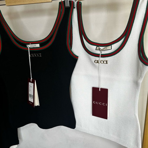 Gucci sleeveless tshirt new, black and white women's