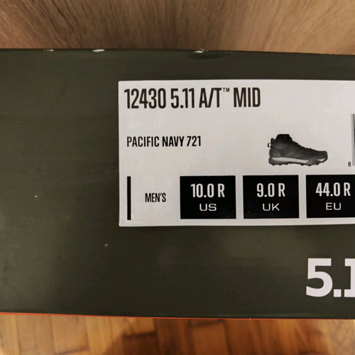 5.11 A/T mid boot new, size 44, blue