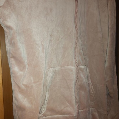 Velvet cardigan soft pink, like new, sizes L-XL