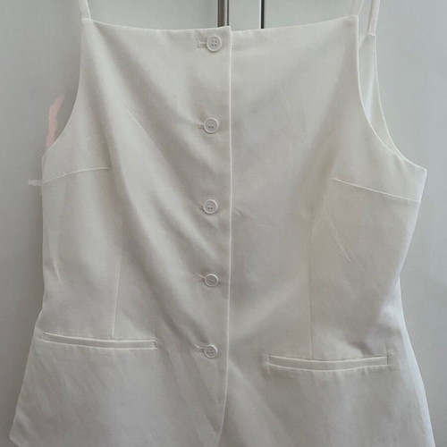 Zara vest white new size medium