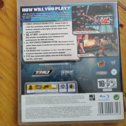 WWE Smackdown vs Raw 2008 PS3 game used, complete with manual
