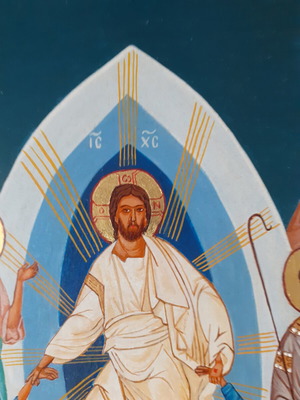 Βυζαντινή αγιογραφία καινούρια, αυγοτέμπερα σε ξύλο με αληθινό χρυσό φύλλο