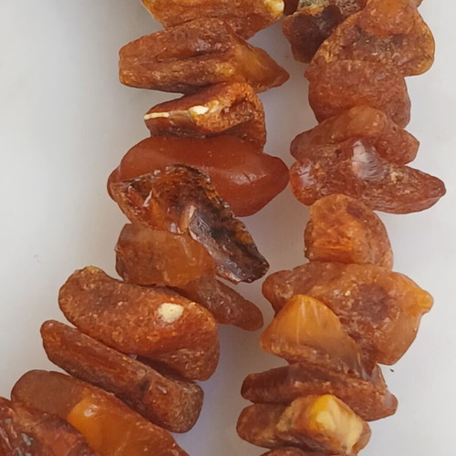 Necklace of natural amber, 70 cm length, 45 grams