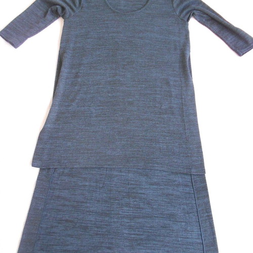 Women's blouse blue THS Fashion like new, long asymmetric