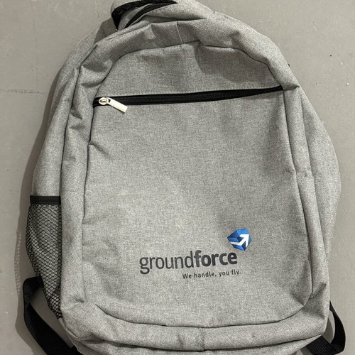 Groundforce grey school backpack, unused