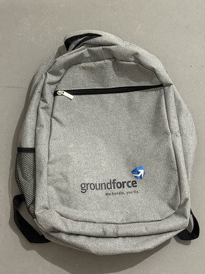 Groundforce grey school backpack, unused