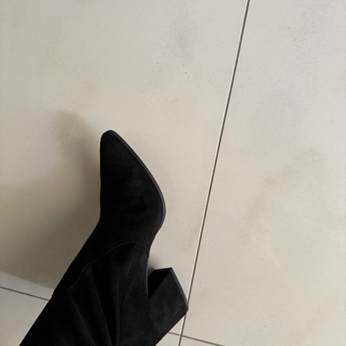 Sante suede boots used knee-high size 39 black
