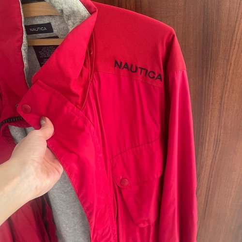 Nautica men's jacket used, red, size XL