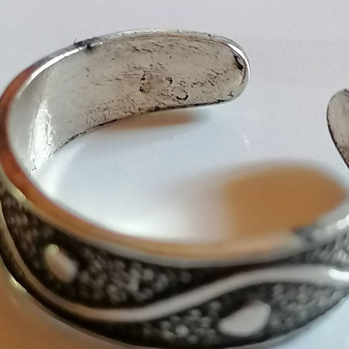 Silver 925 Toe Ring with Embossed Designs New