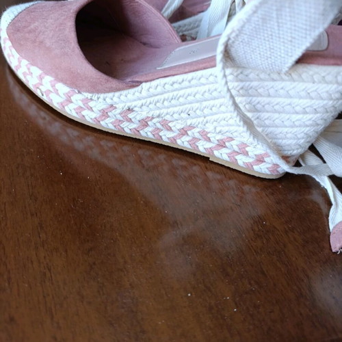 Zara platform sandals like new, pink, size 38 with laces