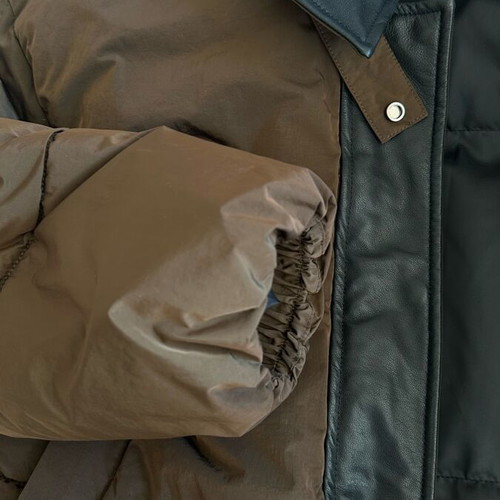 Zara brown jacket with black leather details like new, size M