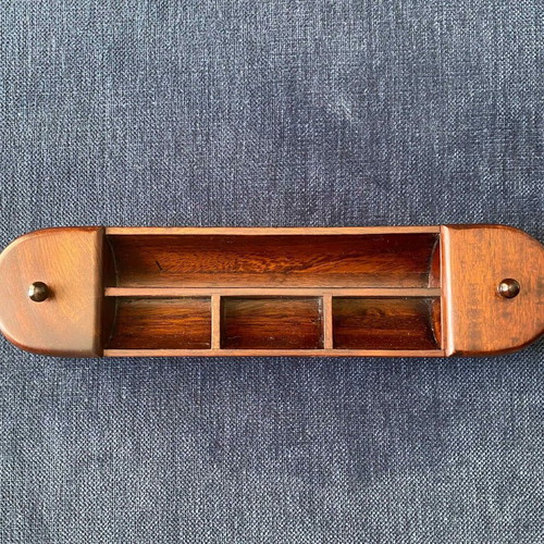 Wooden vintage mahogany pencil holder like new