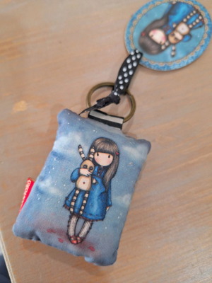 Santoro fabric keychain new 7×5 cm