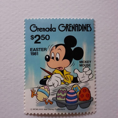 Disney Easter 1981 stamp set from Grenada Grenadines, mint condition