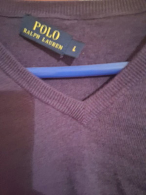Polo purple wool shirt size large like new