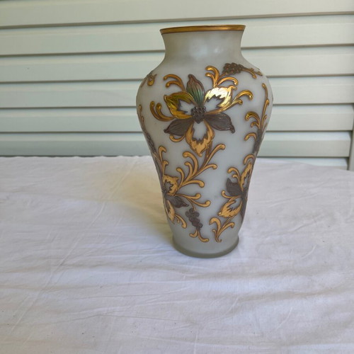 Art Nouveau antique opaline vase