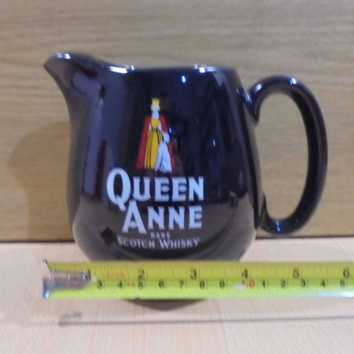 Queen Anne Scotch Whisky old promotional ceramic jug used