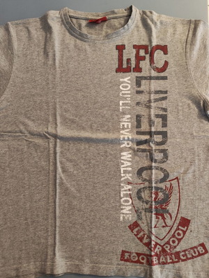 Liverpool F.C. T-Shirt used, heather grey, size XL