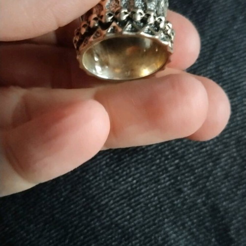 Ring used zinc alloy with unique design, size 6