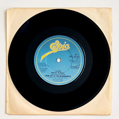Joan Jett I Love Rock 'n Roll 7" single used, 1982 first UK pressing