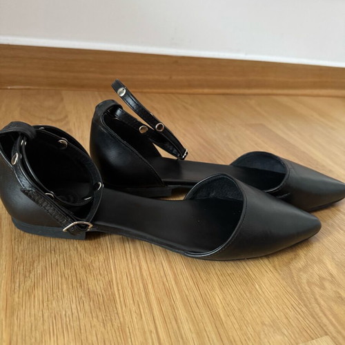 Christina Christi χειροποίητα δερμάτινα mules Νο41 καινούργια, μαύρα με τρουκς