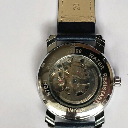 Winner skeleton watch new unisex with silver strap