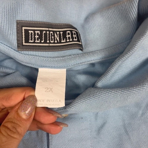 Designlab Police Uniform USA Polo Shirt 2XL like new, blue