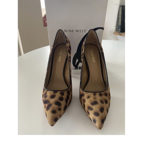 Nine West leopard print pumps used, size 38, multicolor